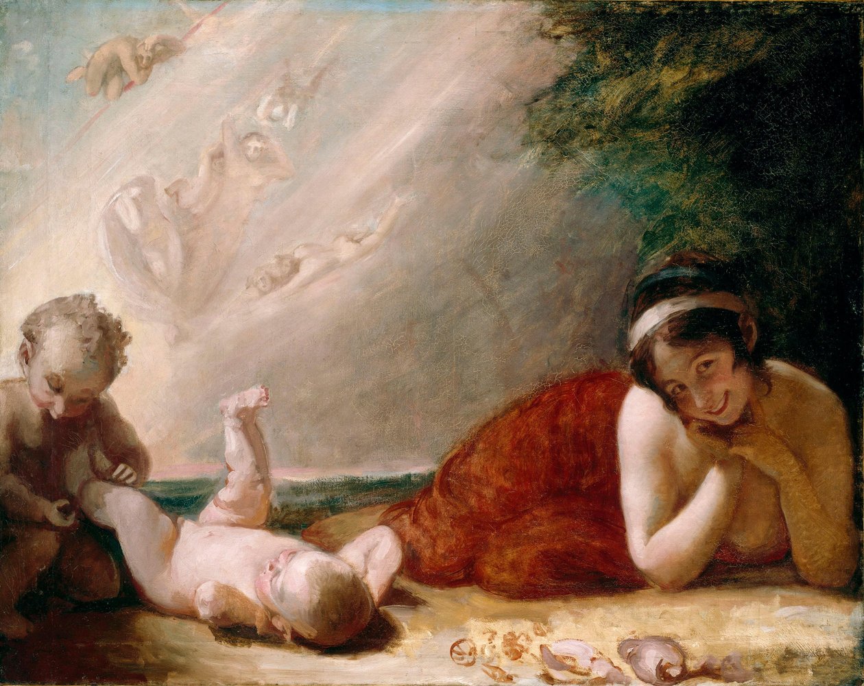 Titania, Puck og byttingen, fra Shakespeares «En midtsommernattsdrøm» av George Romney