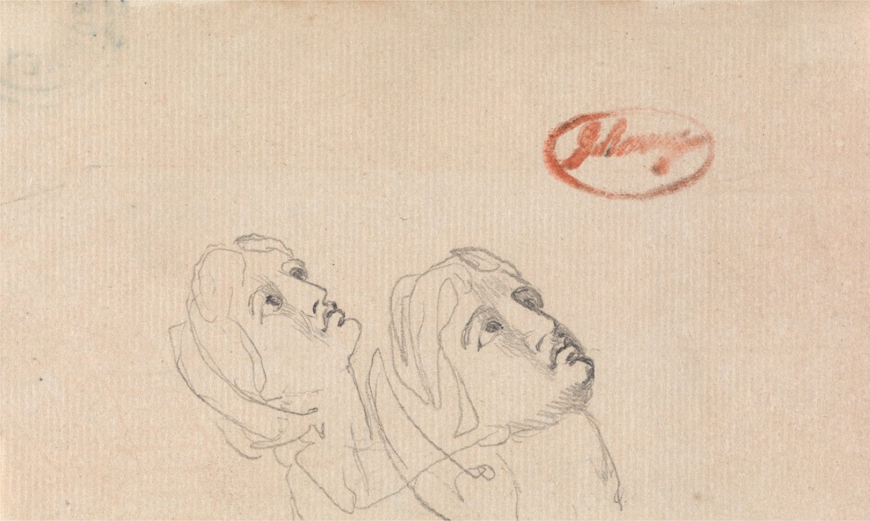 To hoder som ser opp av George Romney
