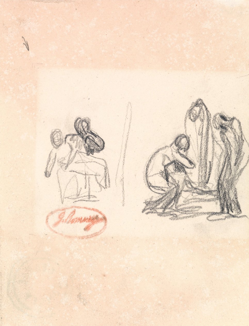 To skisser av barn som leker av George Romney