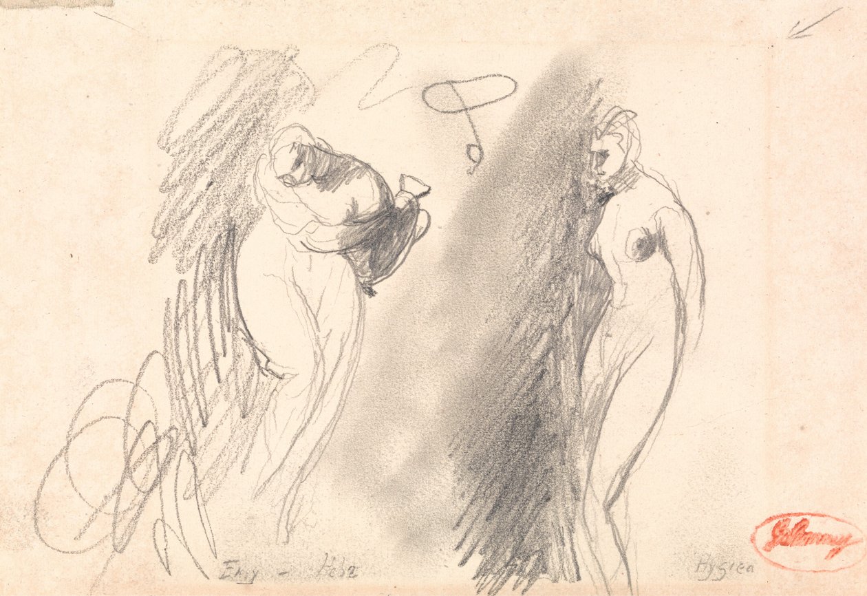 To skisser av en naken kvinne av George Romney