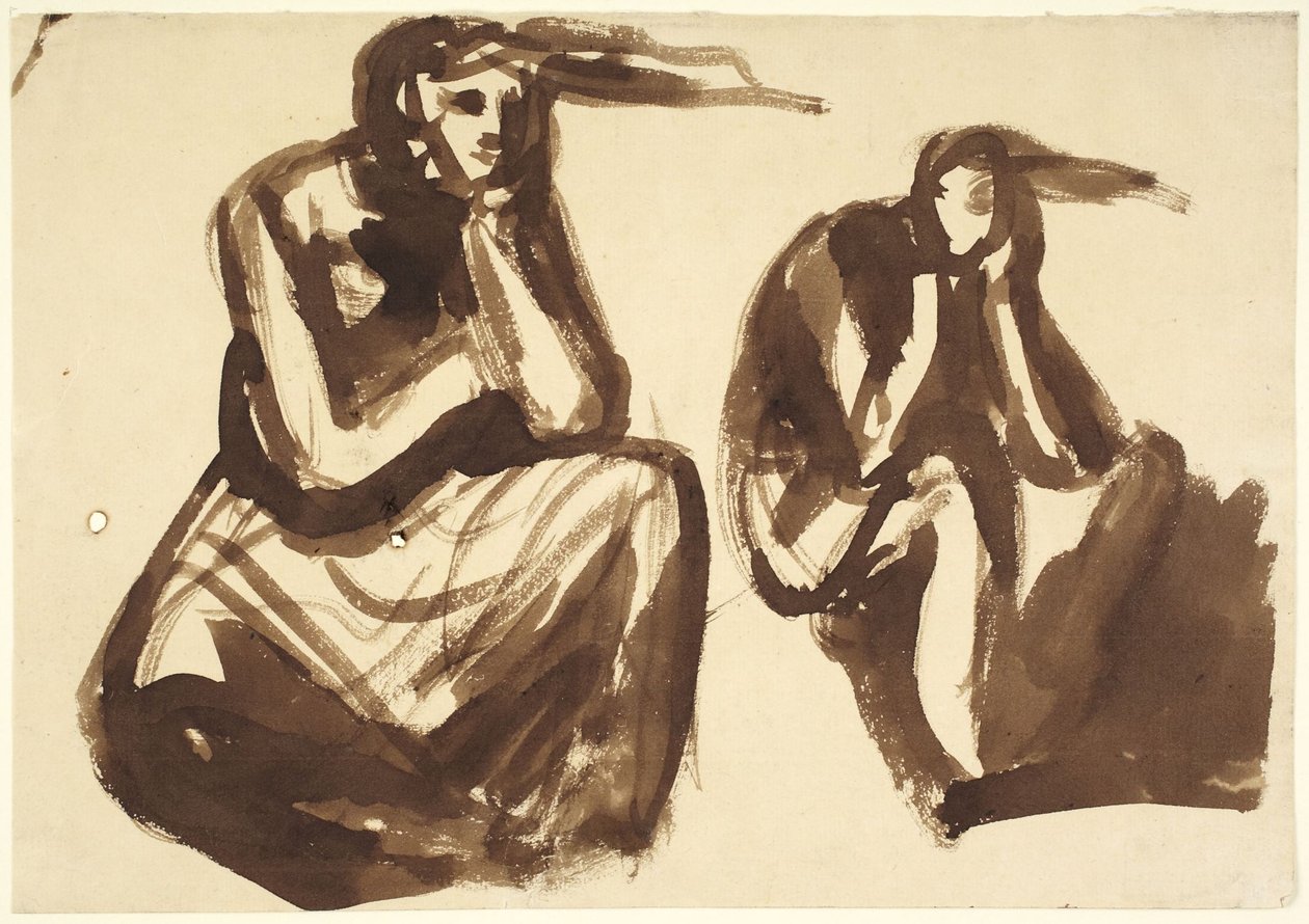 To studier av Medea som overveier drapet på sine barn av George Romney