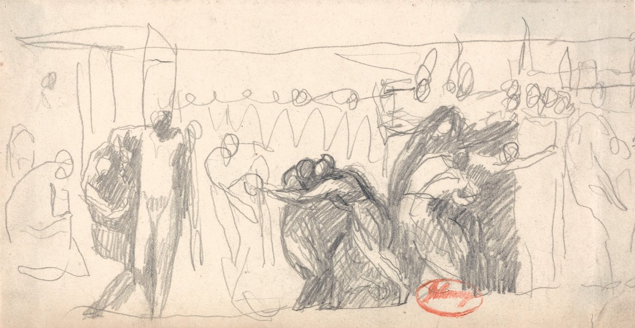 Gruppe av uidentifiserte figurer av George Romney