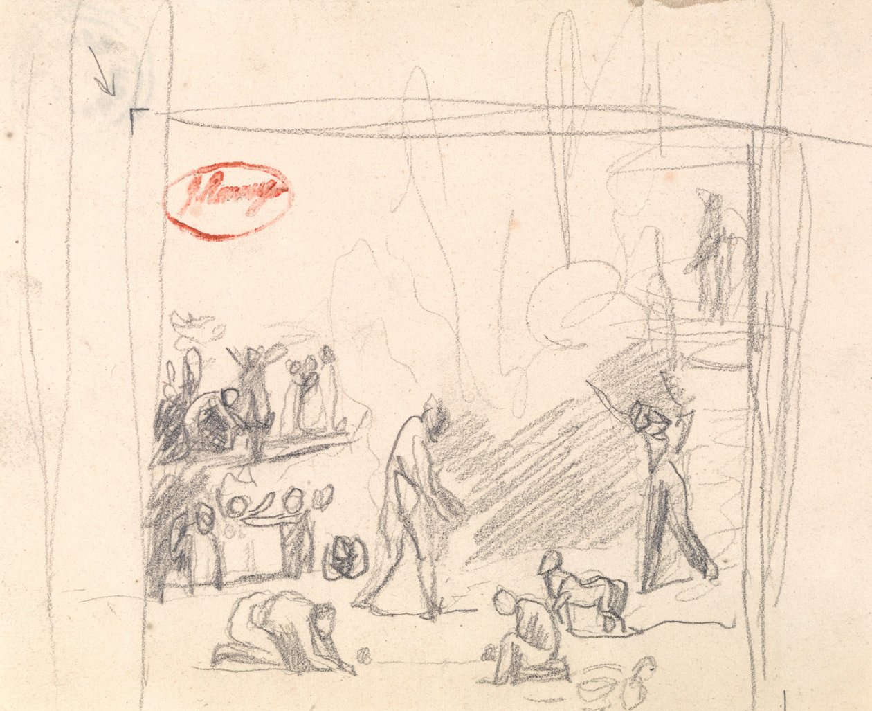 Uidentifiserte personer av George Romney