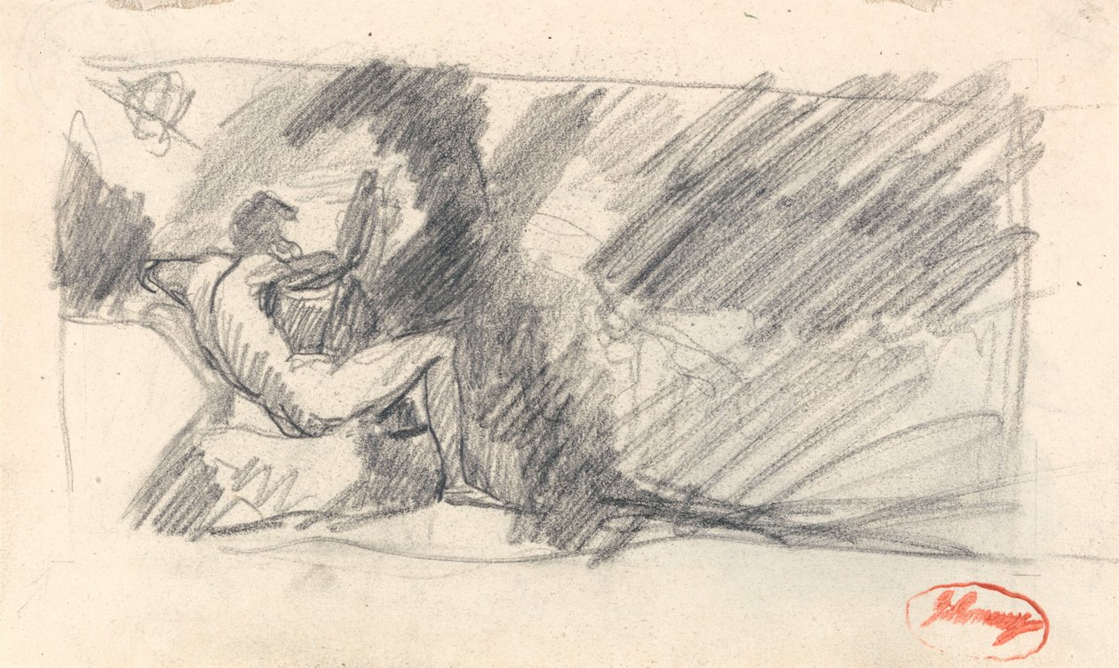 Studie av ukjent figur av George Romney