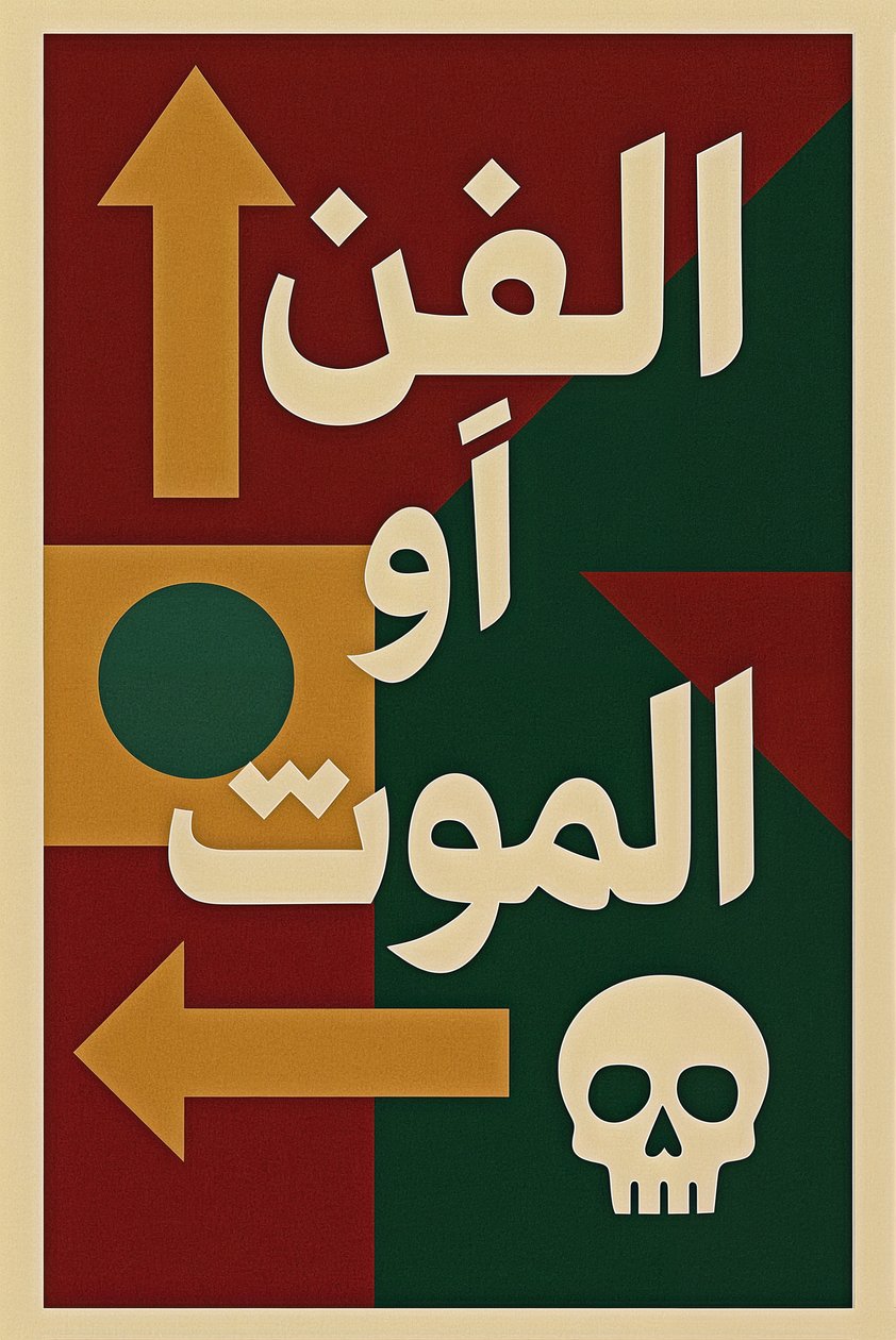 Kunst eller dø - Arabisk, 2024 (akryl på lerret) av George Rosaly