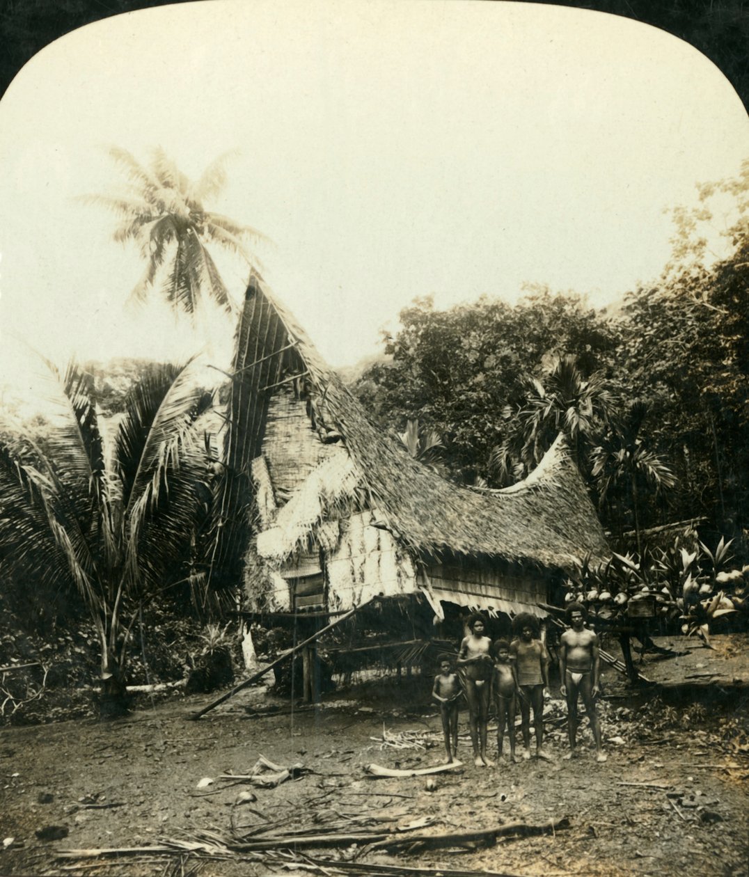 A Native Hut, Sariba, Britisk New Guinea, c1909. av George Rose