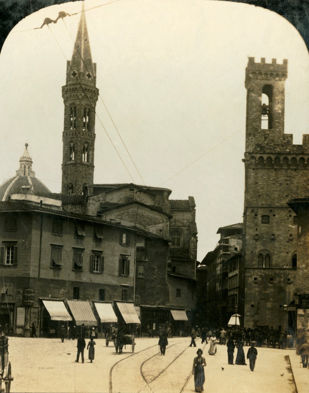 Piazza San Firenze, Firenze, Italia, c1909. av George Rose