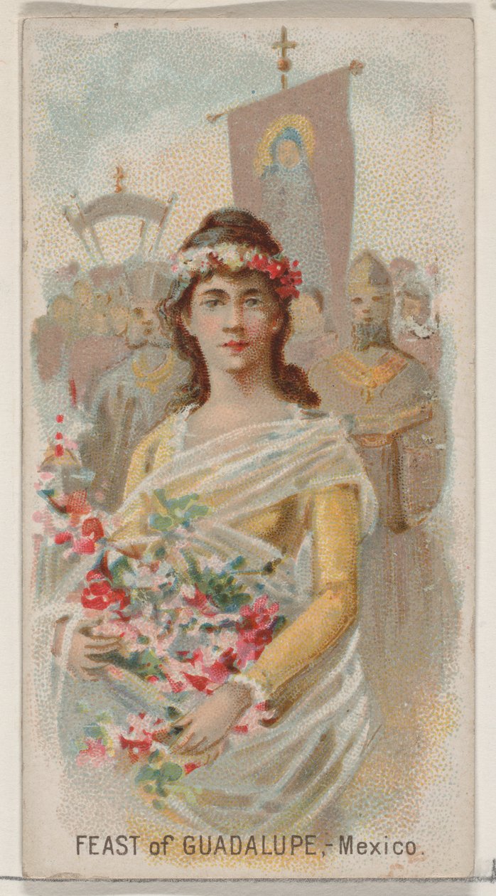 Feast of Guadalupe, Mexico, fra Holidays-serien N80 for Duke-sigaretter, 1890., 1890. av George S. Harris and Sons