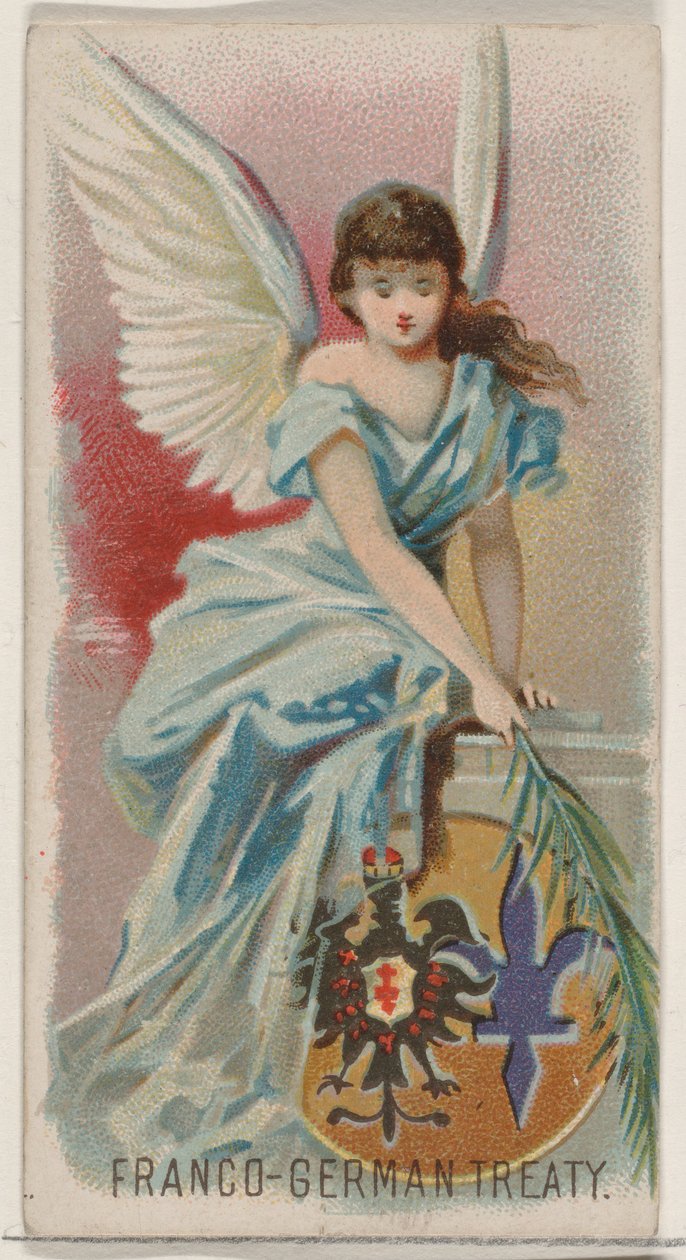 Fransk-tysk traktat, fra Holidays-serien N80 for Duke-sigaretter, 1890., 1890. av George S. Harris and Sons