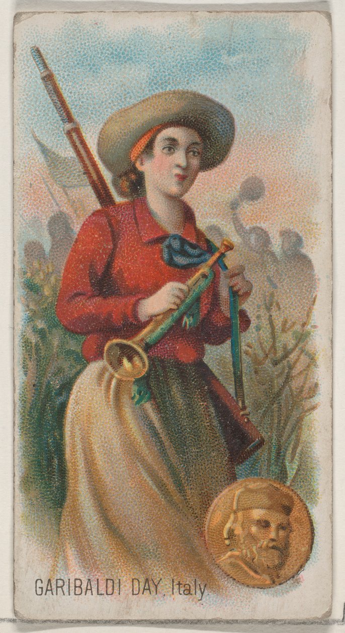 Garibaldi Day, Italia, fra Holidays-serien N80 for Duke-sigaretter, 1890., 1890. av George S. Harris and Sons