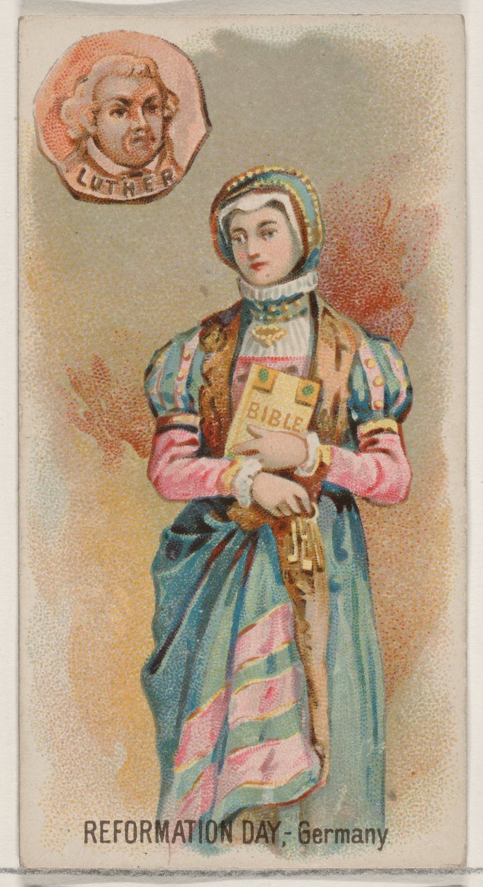 Reformation Day, Tyskland, fra Holidays-serien N80 for Duke-sigaretter, 1890., 1890. av George S. Harris and Sons