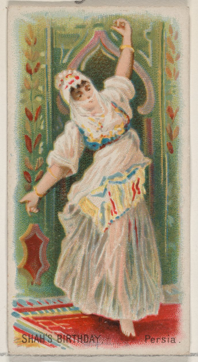 Shah's Birthday, Persia, fra Holidays-serien N80 for Duke-sigaretter, 1890., 1890. av George S. Harris and Sons
