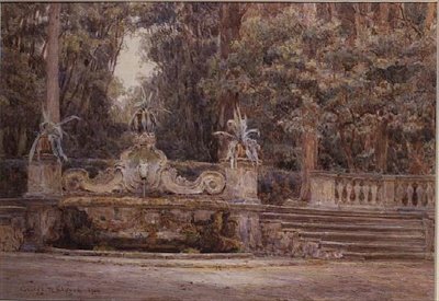 I skogen, Villa Corsini, Firenze av George Samuel Elgood