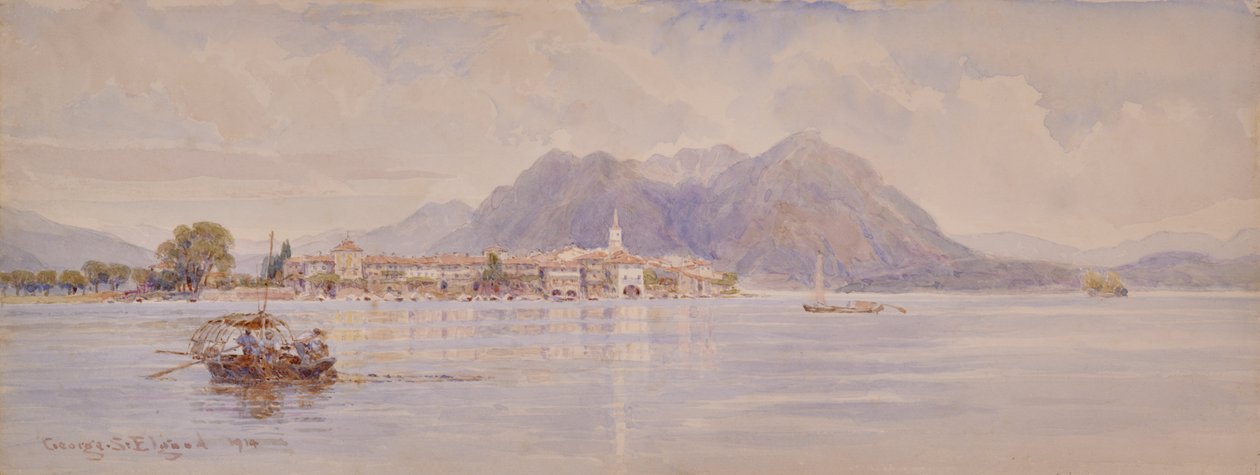 Isola dei Pescatori, Lago Maggiore av George Samuel Elgood