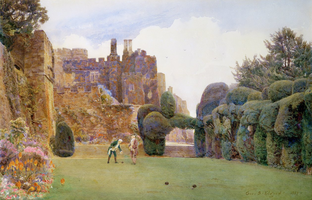 The Bowling Green, Berkeley Castle, Gloucestershire av George Samuel Elgood