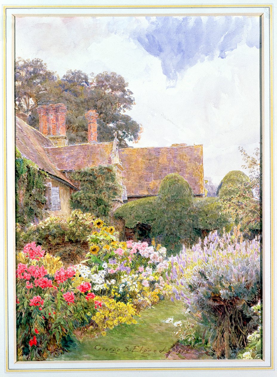 The Gardens of the Manor House, Cleeve Prior, Worcestershire av George Samuel Elgood