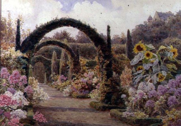 The Yew Arches, Murthly Castle, Perthshire av George Samuel Elgood
