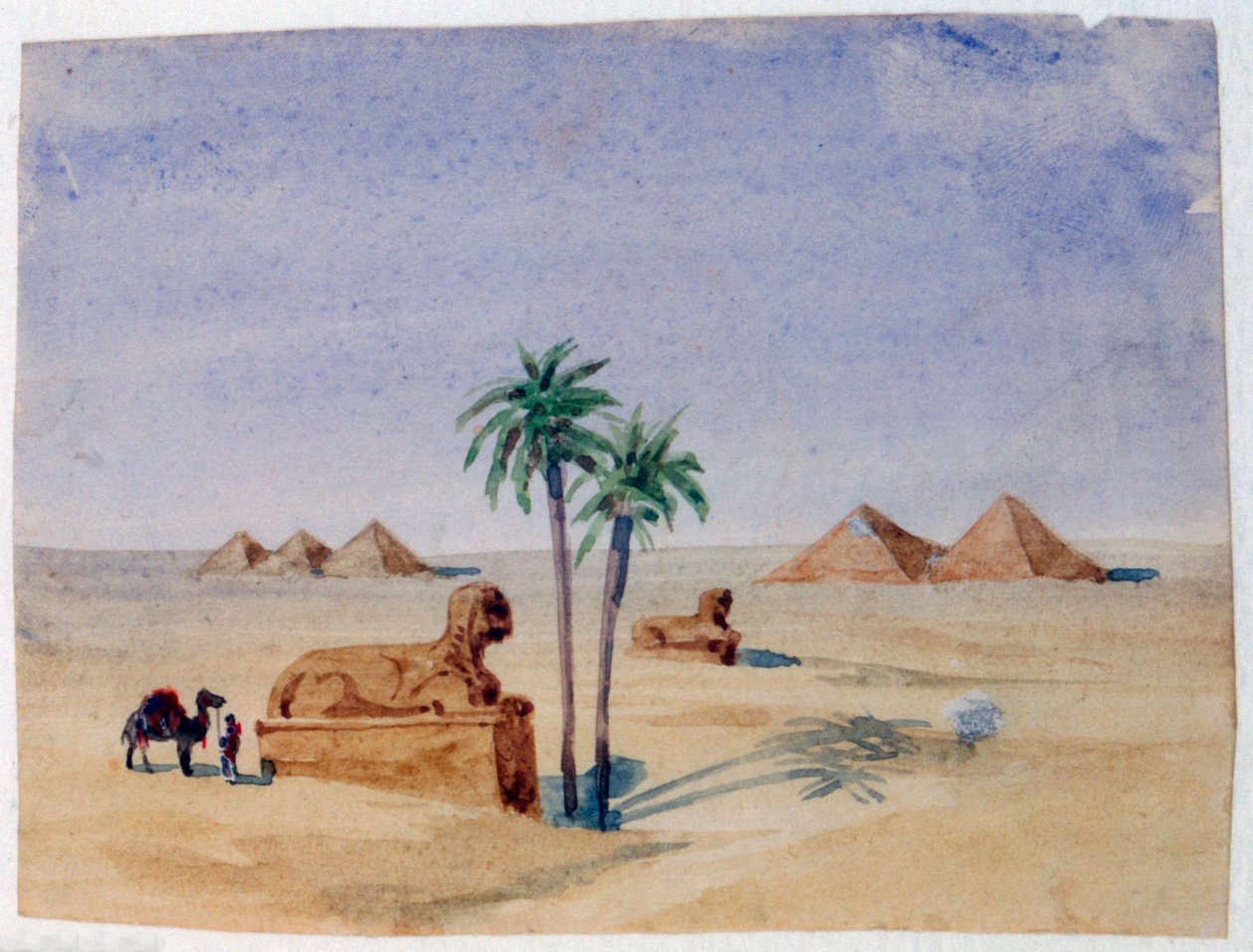 Sfinks og pyramider, Giza II, 1820-1876 av George Sand