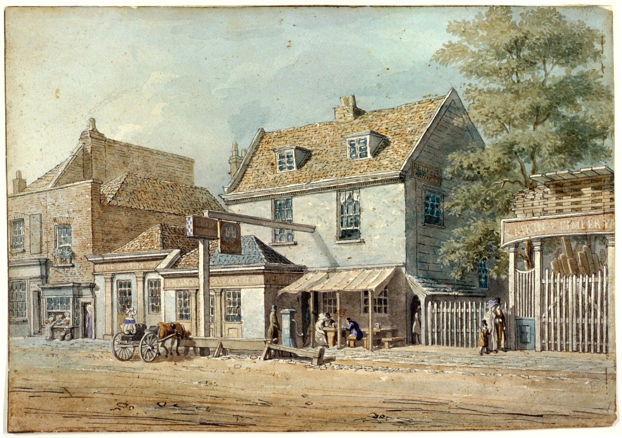 Castle Tavern, Old Kent Road, London, c1830 av George Scharf