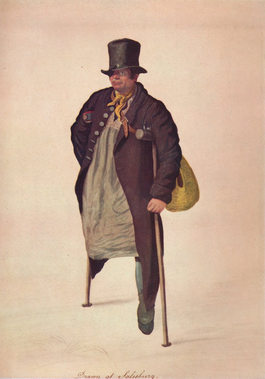 Tegnet i Salisbury, c1800 av George Scharf
