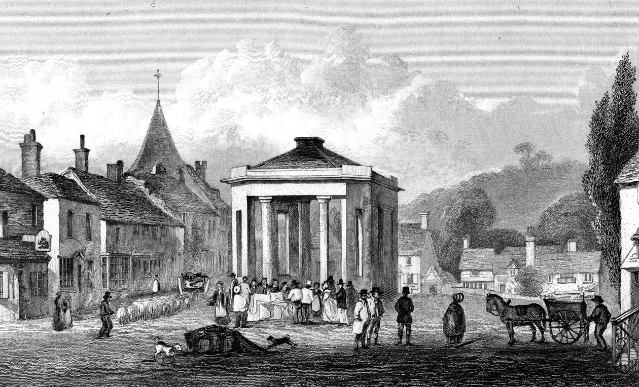 Westerham, Kent, gravert av H. Adlard, 1832 av George Shepherd