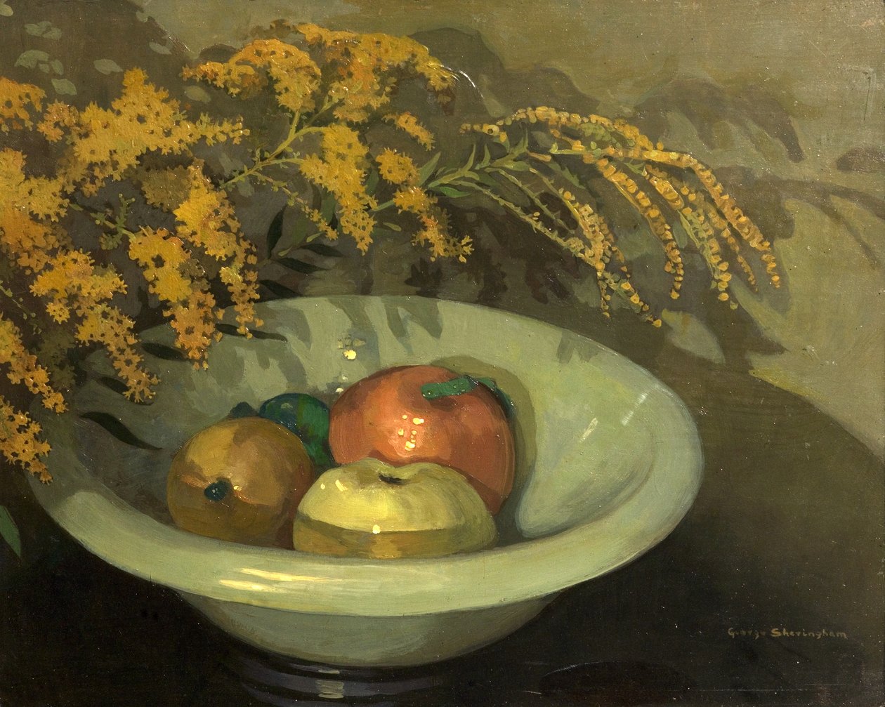 Frukt i en Jade Bowl av George Sheringham