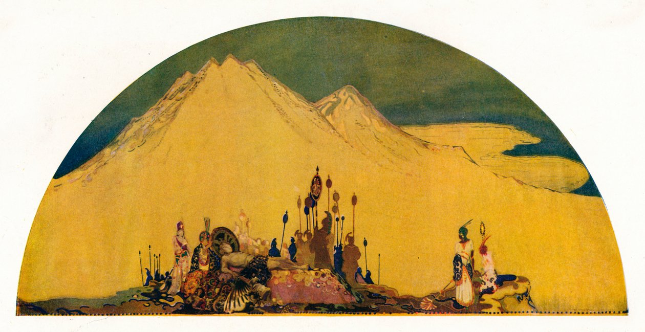 Drømmen om Maxen Wledig. Keiser av Roma, ca 1914. av George Sheringham
