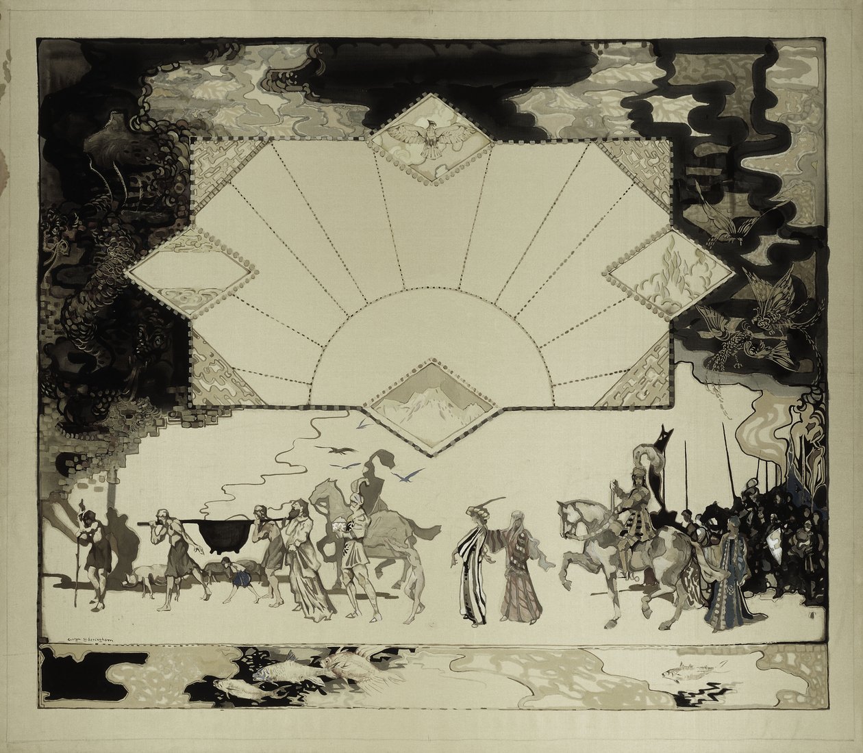 Panelet til Mabinogion, nr. 10, av George Sheringham