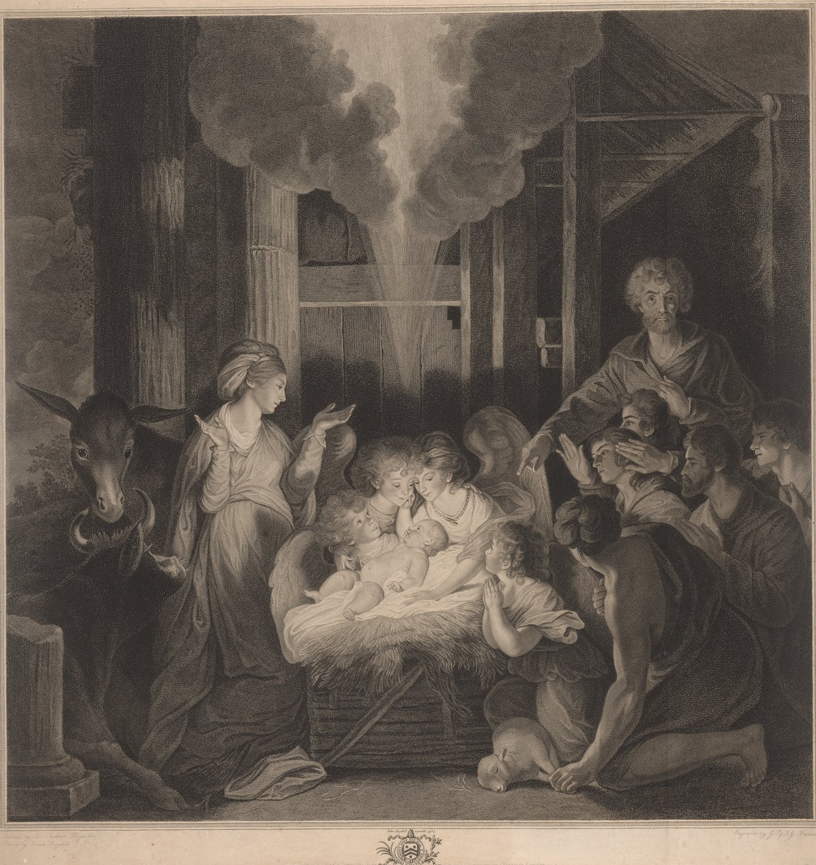 Shepherd's Offering: West Window of the Chapel, New College Oxford av George Siegmund Facius
