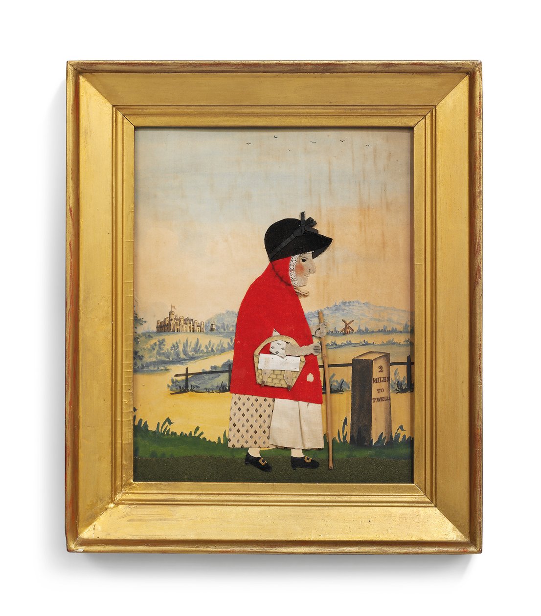 The Goose Woman Before a Milestone, ca. 1840 (kuttet filt) (par til 2563144) av George Smart
