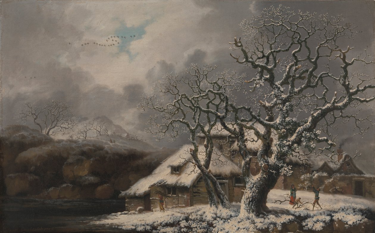 Et vinterlandskap av George Smith