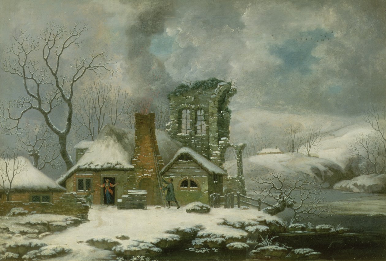 Vinterscene av George Smith