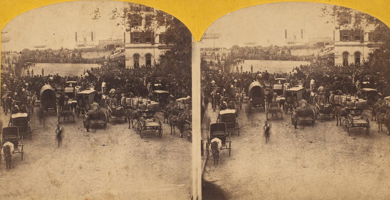 Mottak av den japanske ambassaden ved batteriet, 1860. av George Smith Cook.