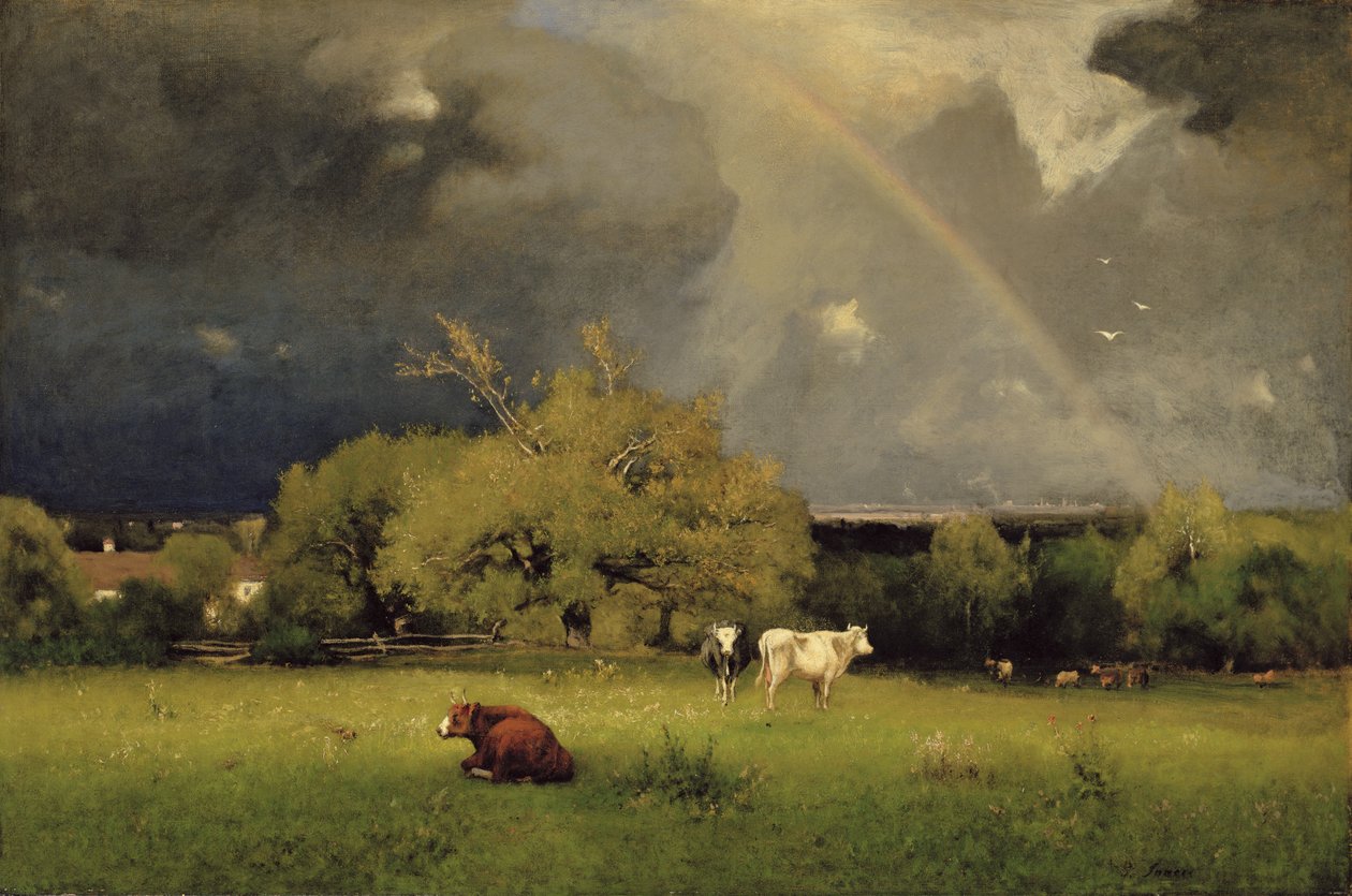 The Rainbow, ca. 1878-79 (olje på lerret) av George Snr. Inness