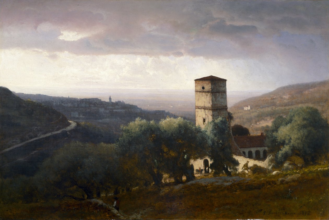 Utsikt over Roma fra Tivoli av George Snr. Inness