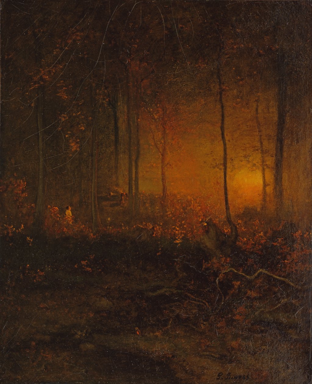 Watching the Sun Glow, 1887 av George Snr. Inness
