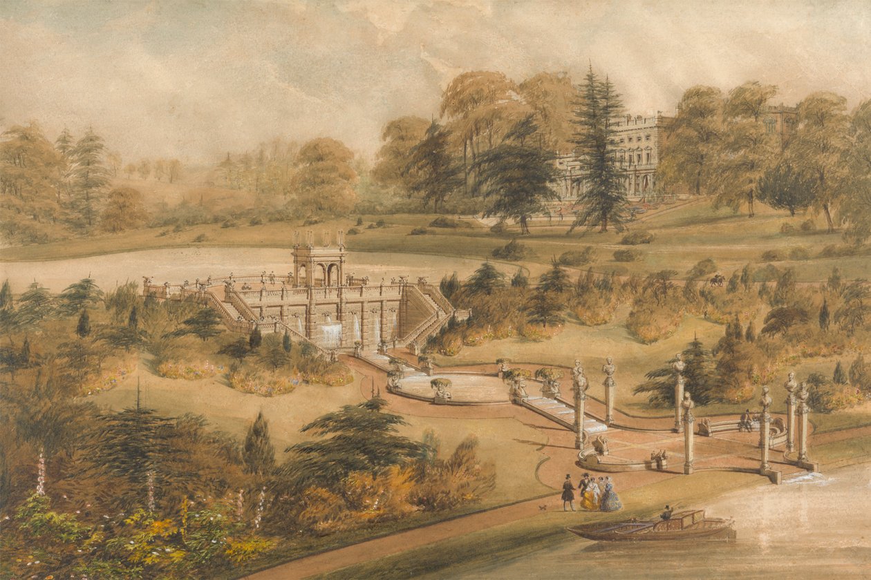 Design for Cowley Manor, Gloucestershire av George Somers Clarke