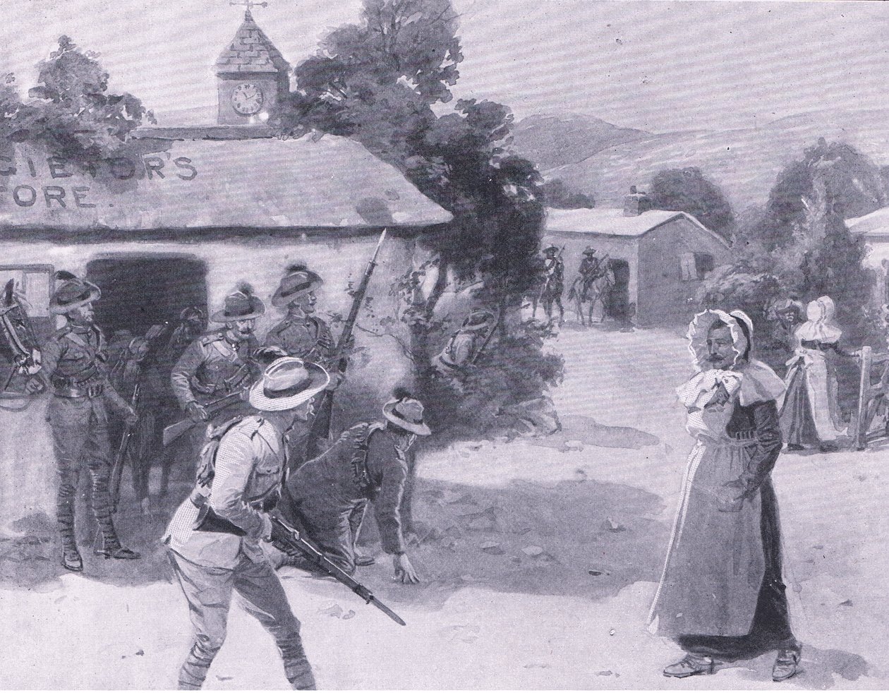 Bethunes lokkefugler, fra After Pretoria: The Guerilla War utgitt av Harmsworth Bros Limited, 1901 av George Soper