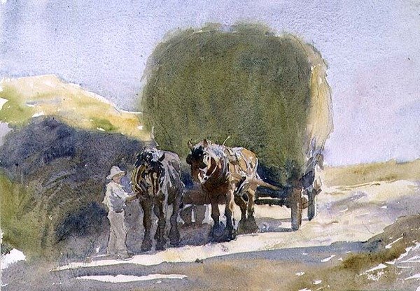 Hayrick in the Sunlight (akvarell) av George Soper
