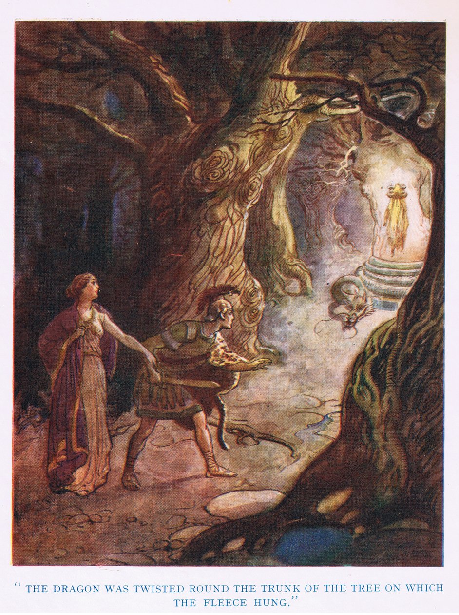 The Golden Fleece: Dragen ble vridd rundt stammen på treet som fleece hang på. av George Soper