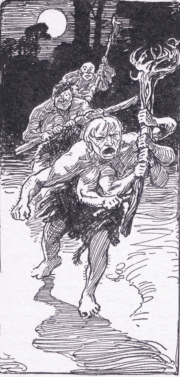 Mens de lå og sov, kom de forferdelige mennene ned, fra The Heroes utgitt av George Allen og Unwin 1929 av George Soper