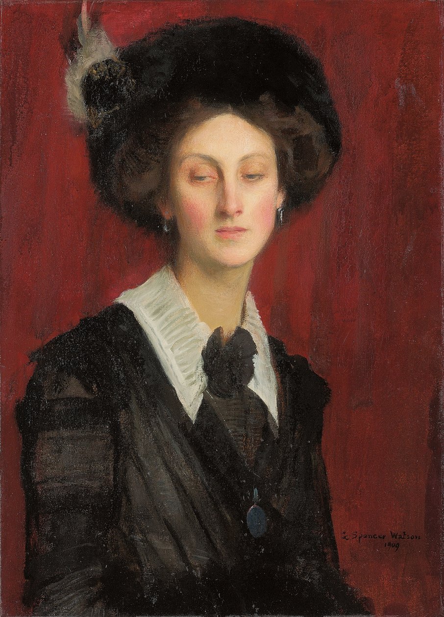 Hilda i svart hatt av George Spencer Watson