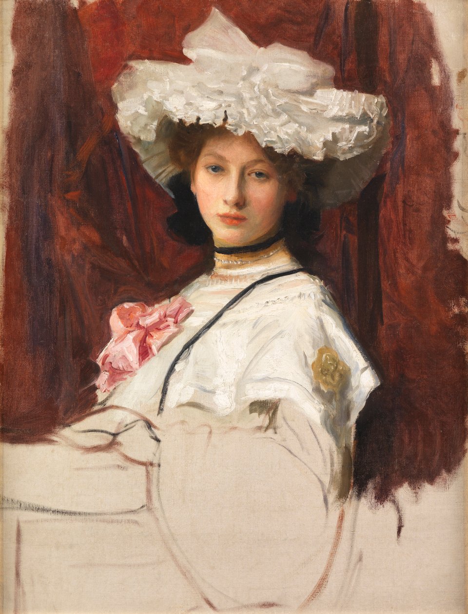 Portrettskisse (olje på lerret) av George Spencer Watson