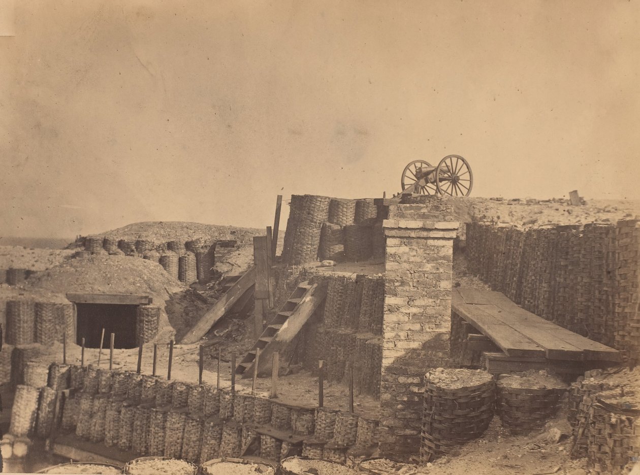 Festningsverk nær Charleston, South Carolina, ca. 1861. av George Stacy.