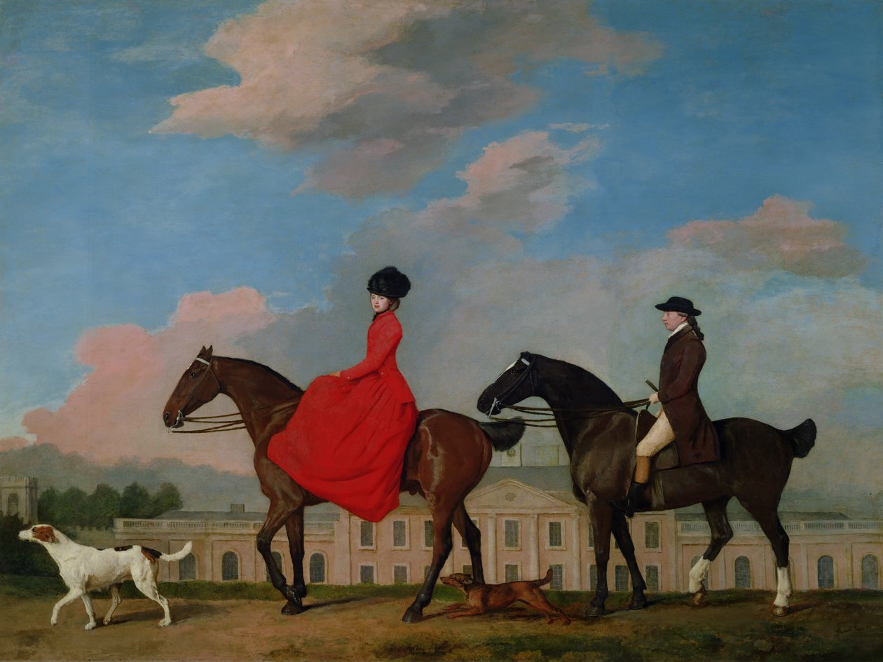 John og Sophia Musters syklet i Colwick Hall, 1777 av George Stubbs