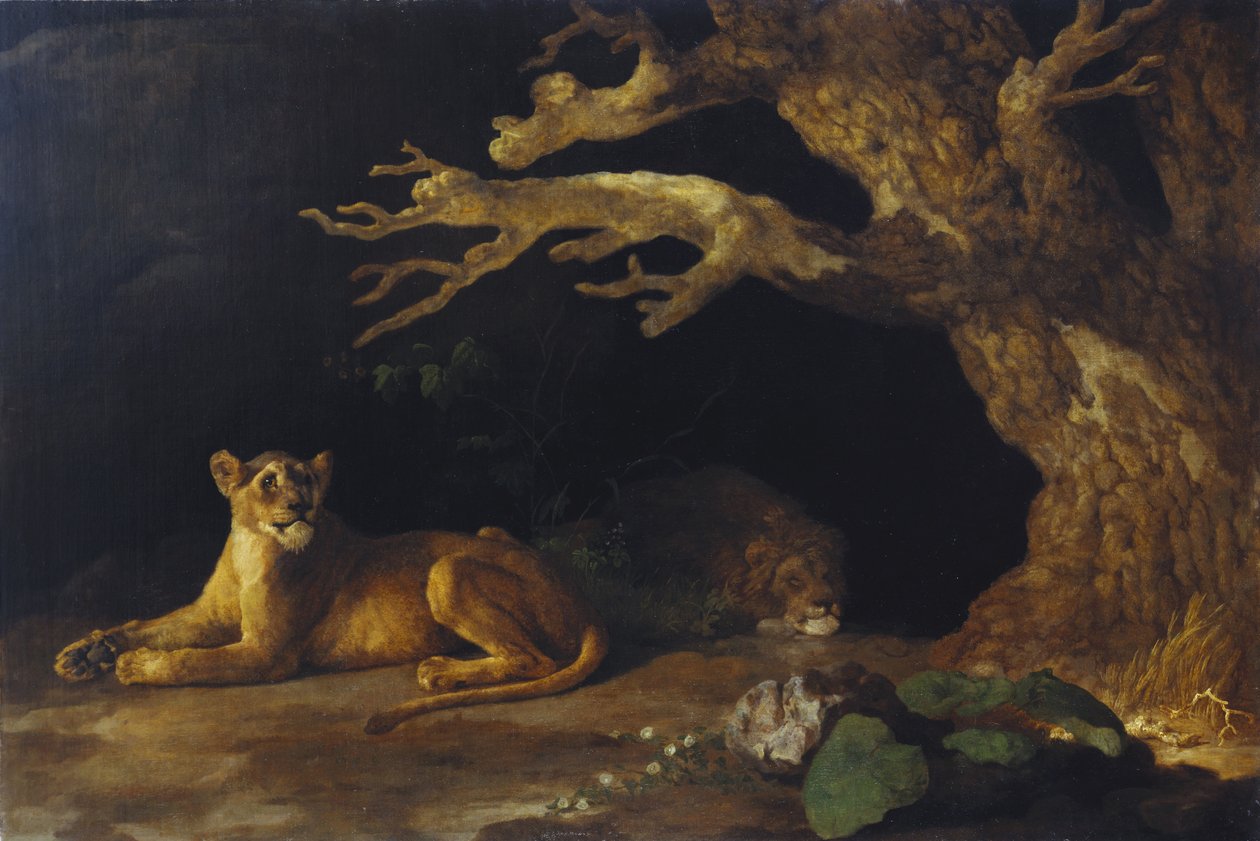 Løvinne og hule av George Stubbs