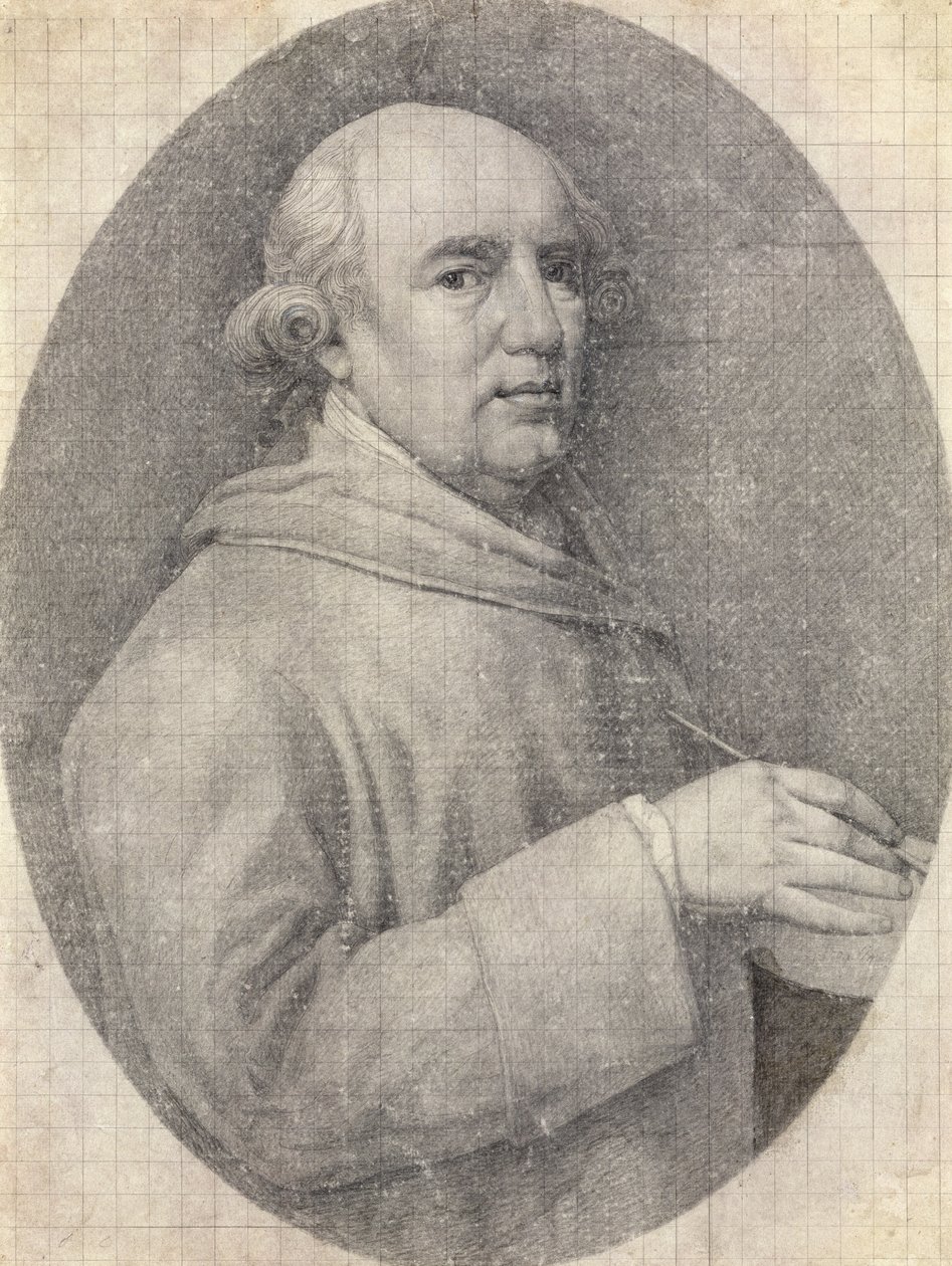 Studie for et selvportrett i emalje av George Stubbs