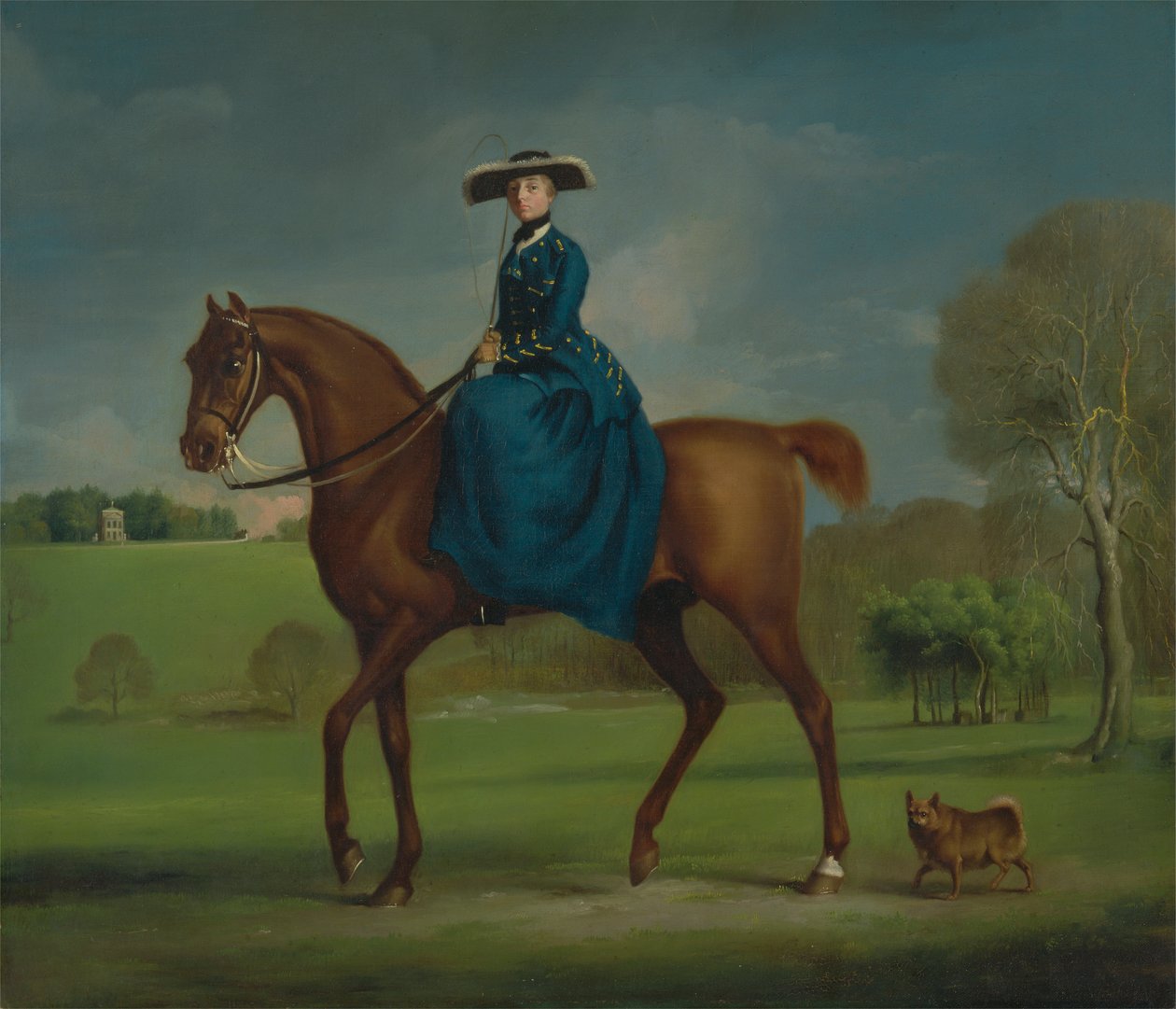 Grevinnen av Coningsby i kostymet til Charlton-jakten av George Stubbs