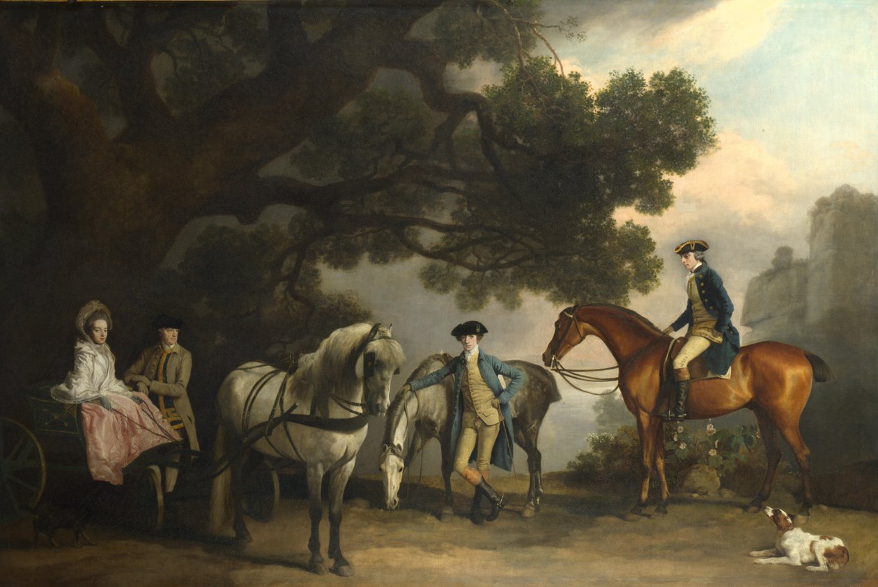 Familiene Milbanke og Melbourne, ca 1769 av George Stubbs