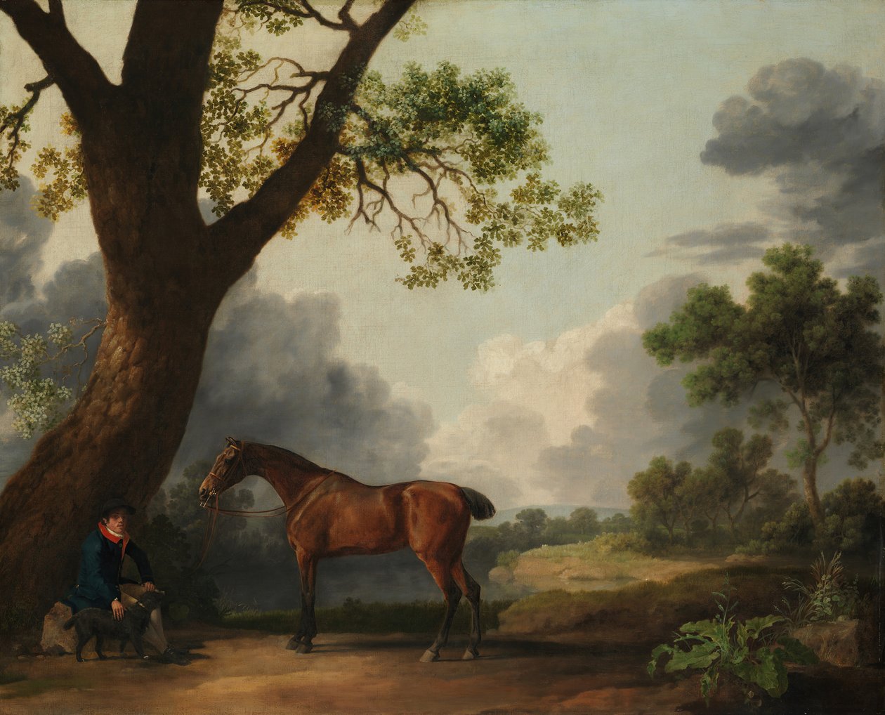 Den tredje hertugen av Dorsets jeger med en brudgom og en hund, 1768. av George Stubbs